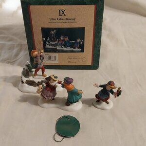 Nine Ladies Dancing-Vintage Hand-Painted Porcelain Accessory (Original Box)